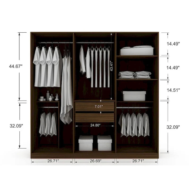 Armoire-penderie autoportante moderne Gramercy