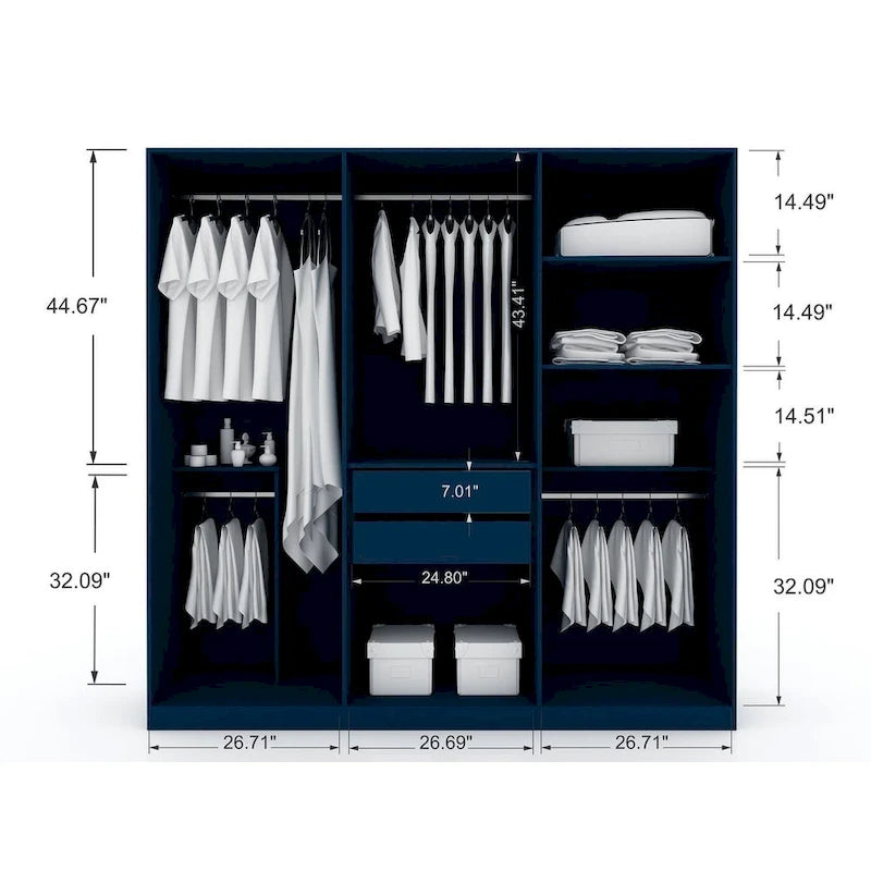 Armoire-penderie autoportante moderne Gramercy