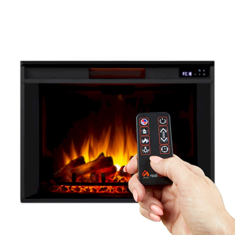 Meuble TV Grand 81 po avec foyer électrique Blanc de