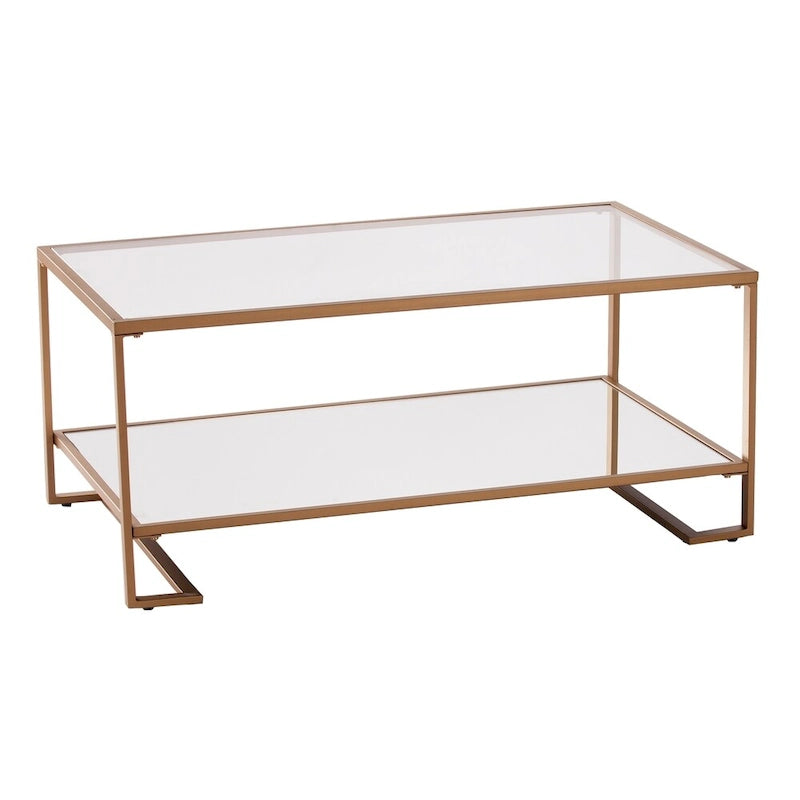 Table basse Glam en métal doré