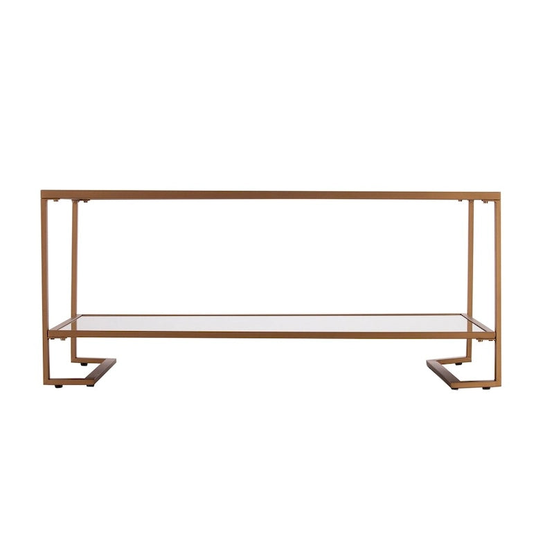 Table basse Glam en métal doré