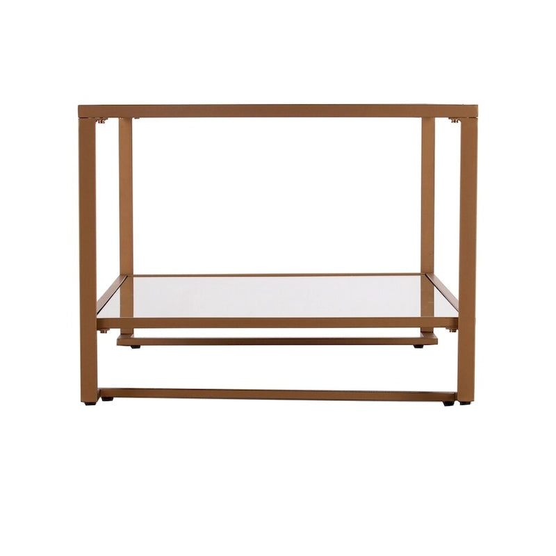Table basse Glam en métal doré