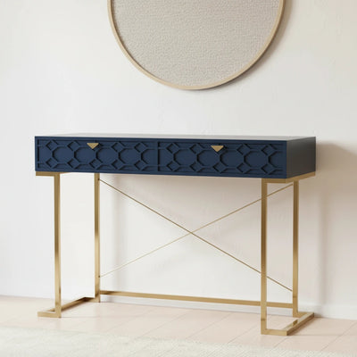 Bureau d'écriture brillant pour bureau à domicile avec tiroirs de rangement