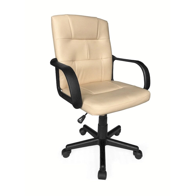 Tufted Leather Mid-back Office Chair