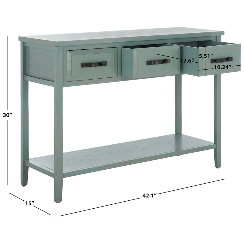 Console noyer noir - 42Wx15Dx30H