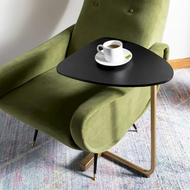 Table d'appoint C noire/dorée - 19 x 15 x 25 - 19Wx15Dx25H