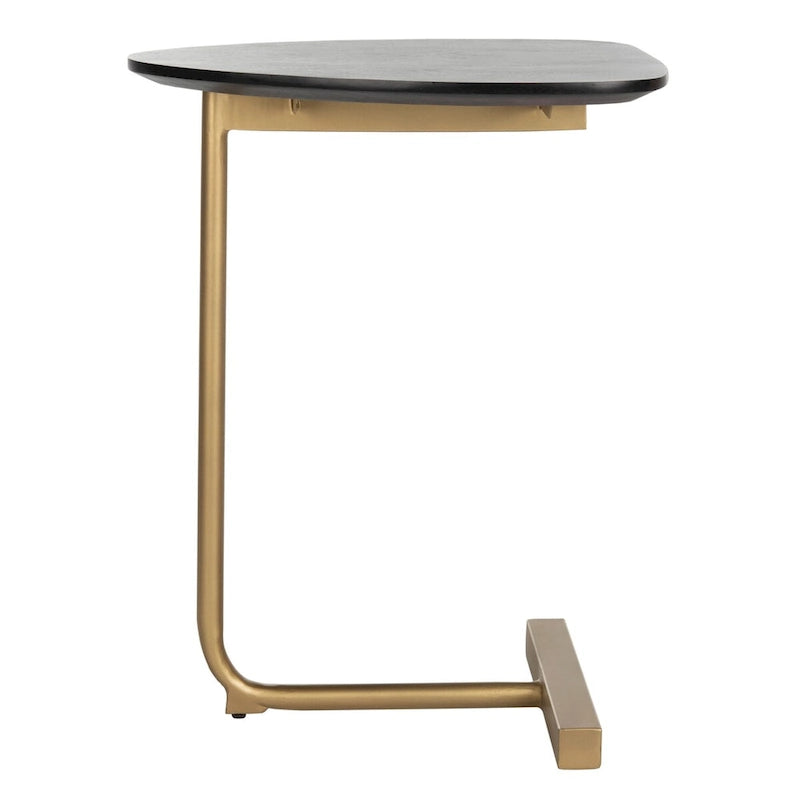 Table d'appoint C noire/dorée - 19 x 15 x 25 - 19Wx15Dx25H