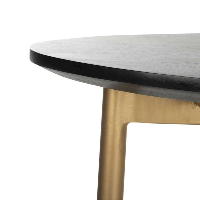 Table d'appoint C noire/dorée - 19 x 15 x 25 - 19Wx15Dx25H