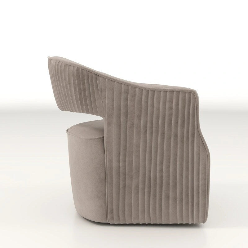 Ensemble de 2 fauteuils d'appoint pivotants à 360 degrés, dossier ouvert en velours, style glamour moderne