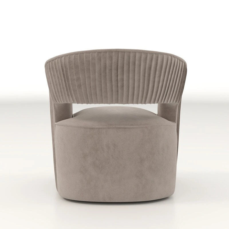 Ensemble de 2 fauteuils d'appoint pivotants à 360 degrés, dossier ouvert en velours, style glamour moderne