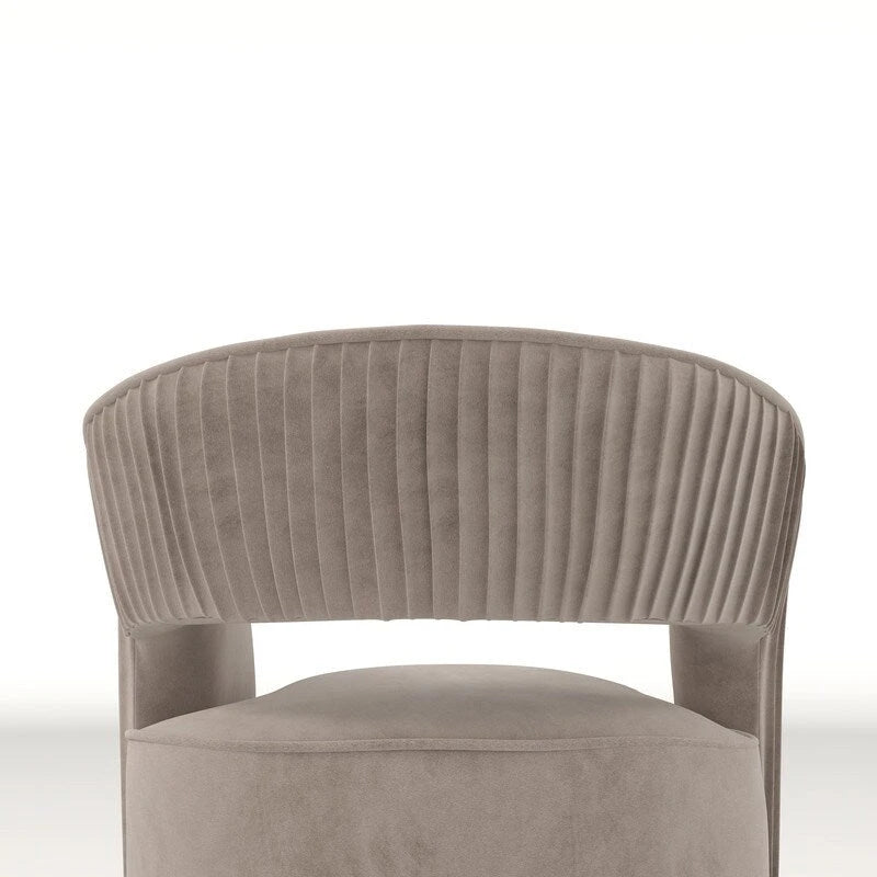 Ensemble de 2 fauteuils d'appoint pivotants à 360 degrés, dossier ouvert en velours, style glamour moderne