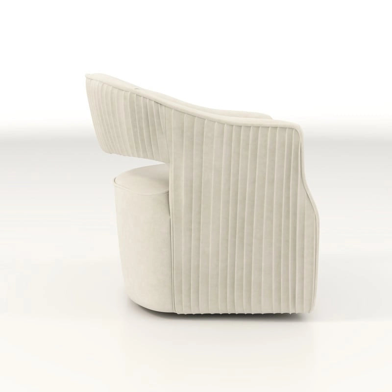 Ensemble de 2 fauteuils d'appoint pivotants à 360 degrés, dossier ouvert en velours, style glamour moderne
