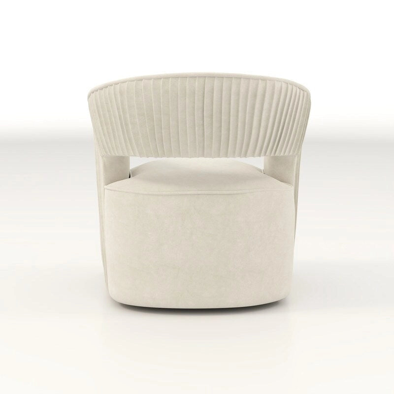 Ensemble de 2 fauteuils d'appoint pivotants à 360 degrés, dossier ouvert en velours, style glamour moderne