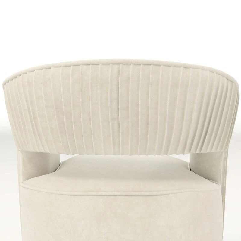Ensemble de 2 fauteuils d'appoint pivotants à 360 degrés, dossier ouvert en velours, style glamour moderne