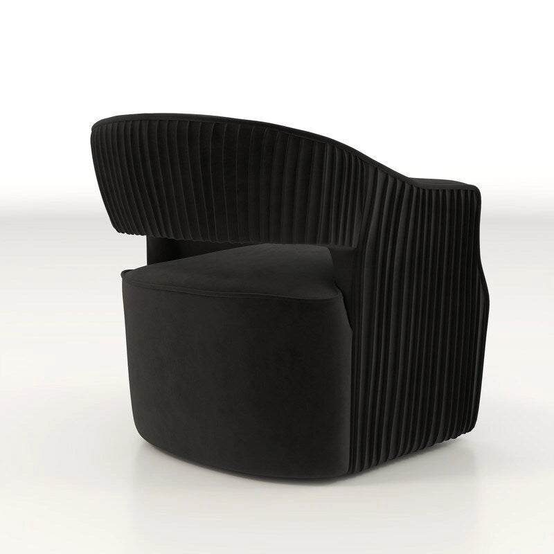 Ensemble de 2 fauteuils d'appoint pivotants à 360 degrés, dossier ouvert en velours, style glamour moderne