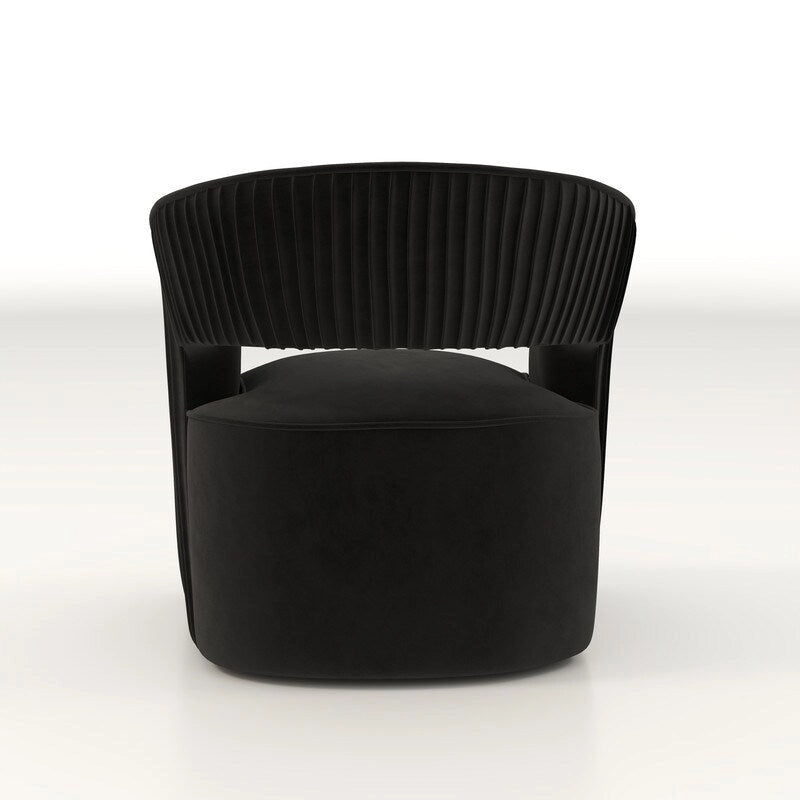 Ensemble de 2 fauteuils d'appoint pivotants à 360 degrés, dossier ouvert en velours, style glamour moderne