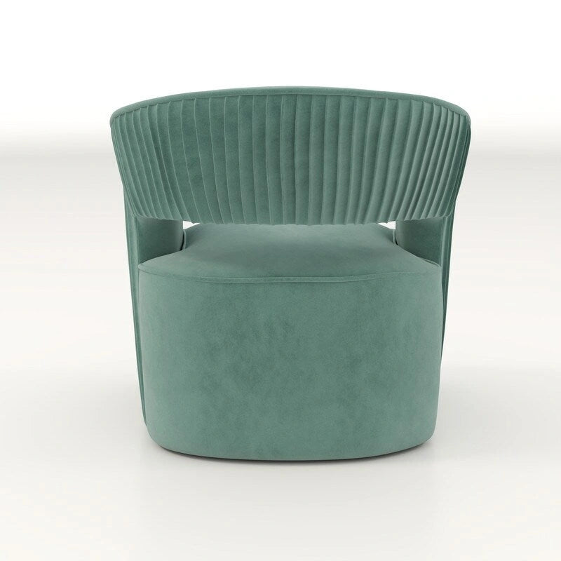 Ensemble de 2 fauteuils d'appoint pivotants à 360 degrés, dossier ouvert en velours, style glamour moderne