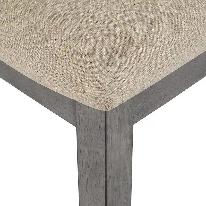 Chaises de salle à manger en rotin et lin beige (lot de 2)