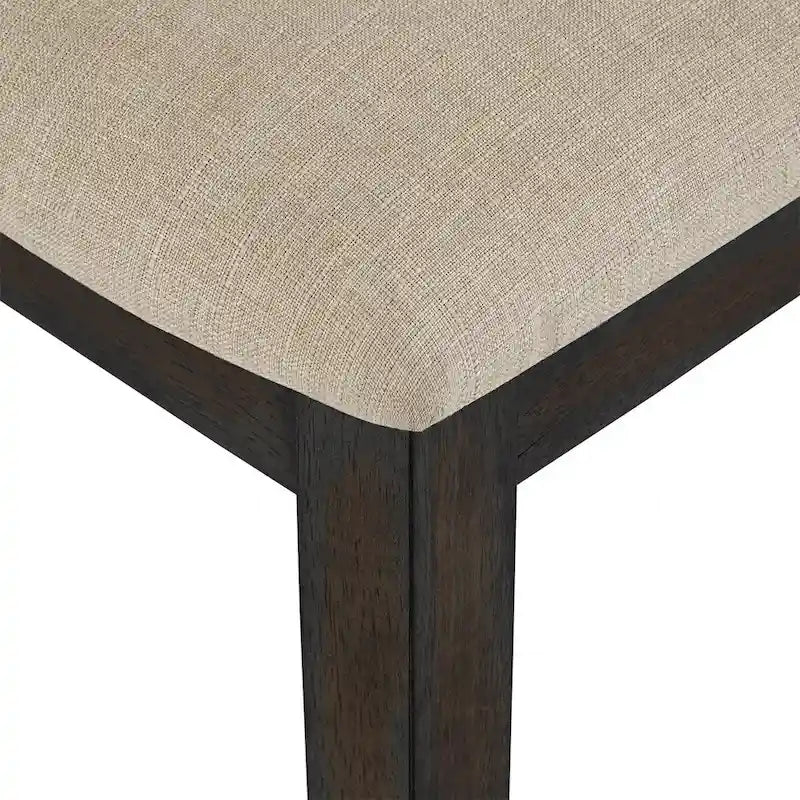 Chaises de salle à manger en rotin et lin beige (lot de 2)
