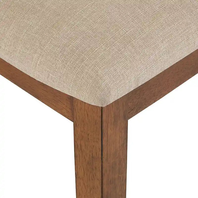 Chaises de salle à manger en rotin et lin beige (lot de 2)