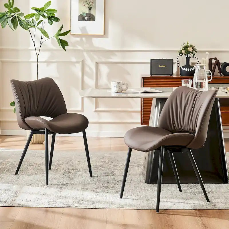 Chaises de cuisine modernes pour salle à manger, lot de 2, supportent jusqu'à 136 kg
