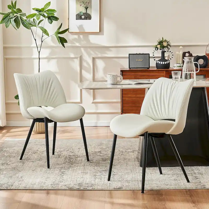 Chaises de cuisine modernes pour salle à manger, lot de 2, supportent jusqu'à 136 kg