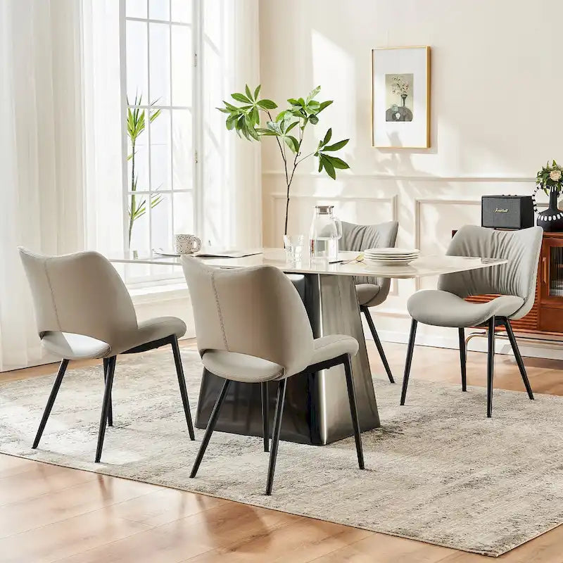Chaises de cuisine modernes pour salle à manger, lot de 2, supportent jusqu'à 136 kg