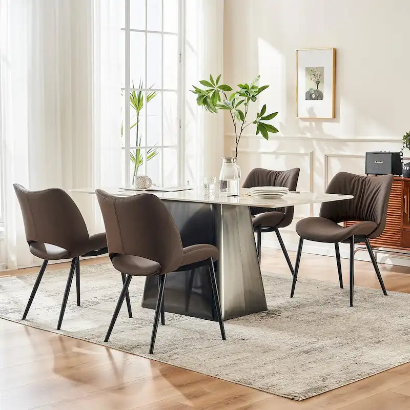 Chaises de cuisine modernes pour salle à manger, lot de 2, supportent jusqu'à 136 kg