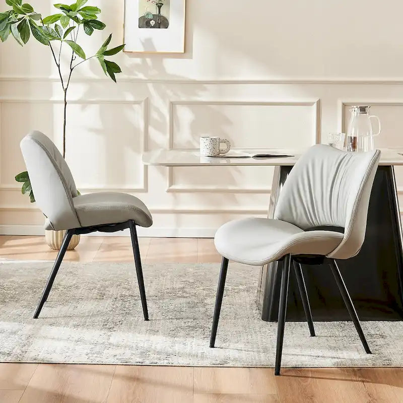 Chaises de cuisine modernes pour salle à manger, lot de 2, supportent jusqu'à 136 kg