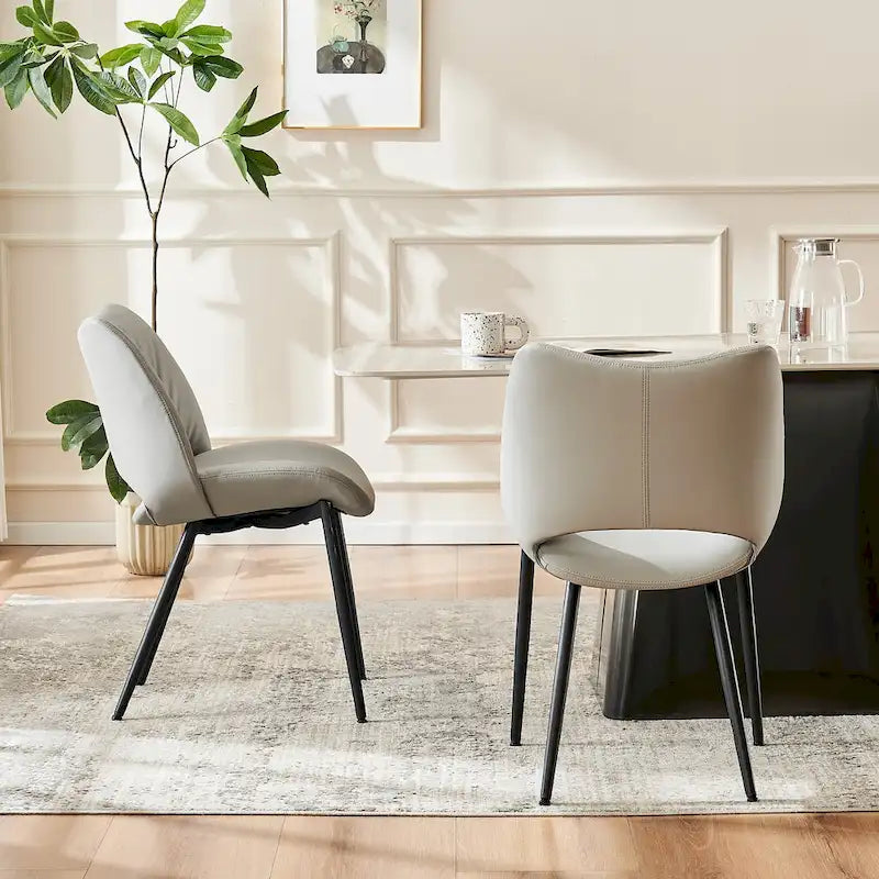 Chaises de cuisine modernes pour salle à manger, lot de 2, supportent jusqu'à 136 kg