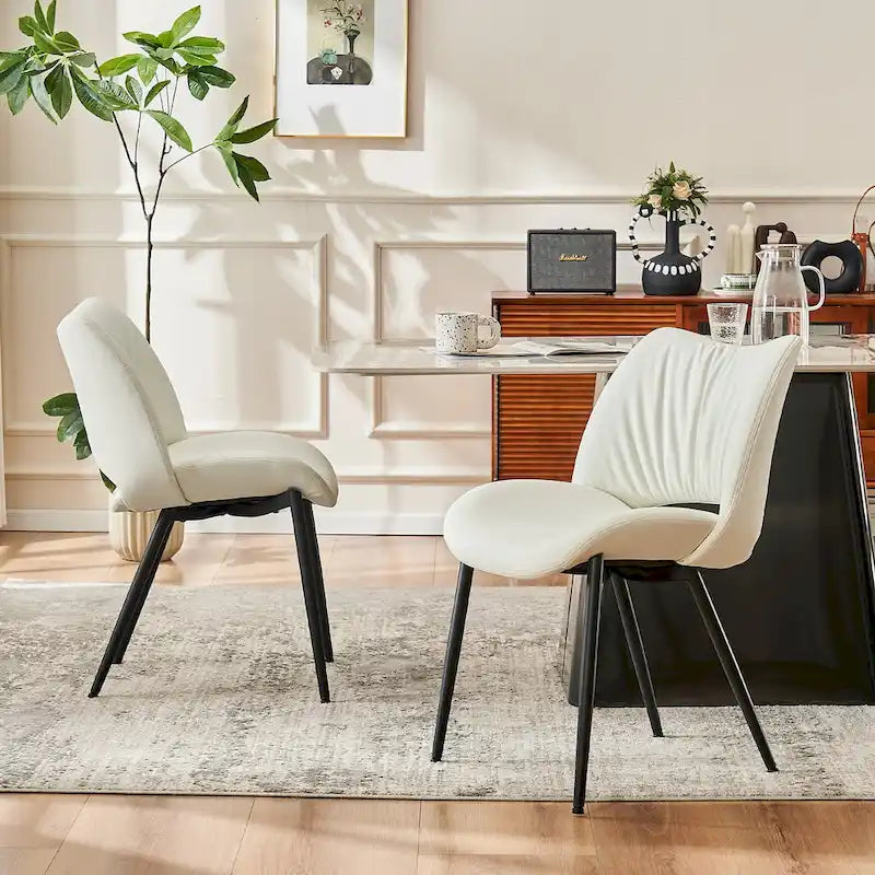Chaises de cuisine modernes pour salle à manger, lot de 2, supportent jusqu'à 136 kg