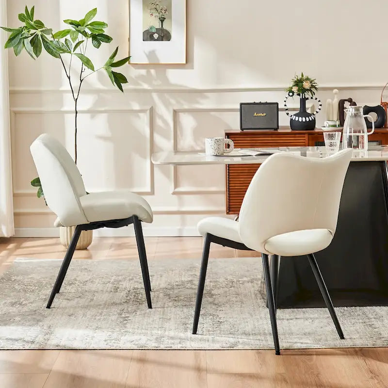 Chaises de cuisine modernes pour salle à manger, lot de 2, supportent jusqu'à 136 kg