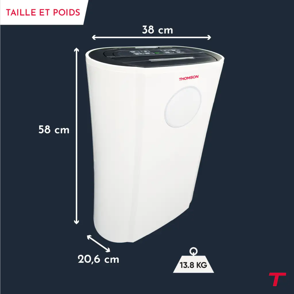 AZRA - Déshumidificateur intelligent, 20 L par jour