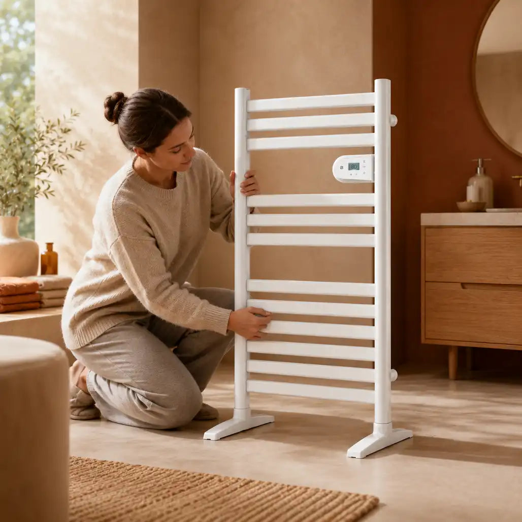 SORIA - Chauffe-serviettes intelligent sur pied sec-thermique
