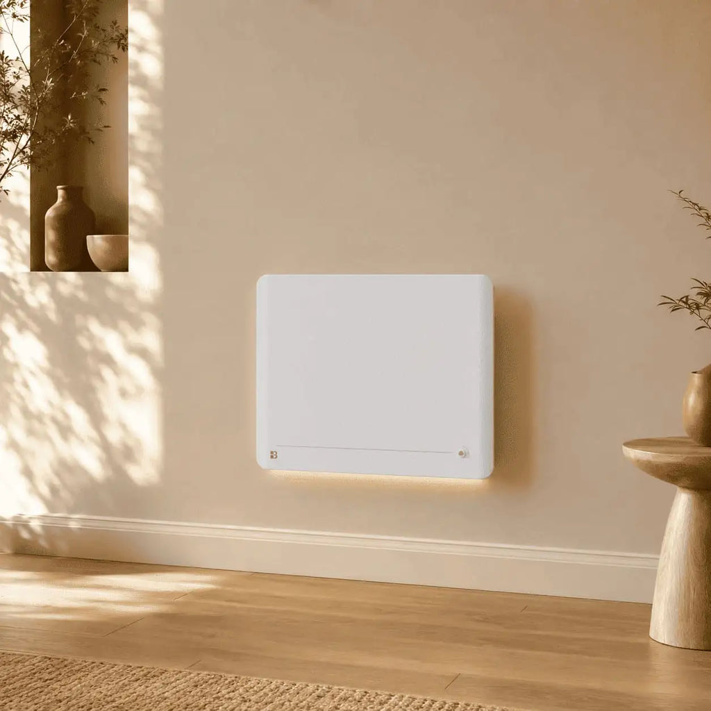 STELLINA - Radiateur électrique à inertie en céramique avec détecteur de présence, thermostat remplaçable et LED intégrées